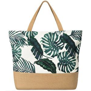 Beach Bag, Large Beach Tote Bags With Zier, Woven Straw Tote :|